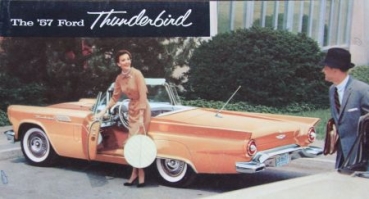 Ford Thunderbird Modellprogramm 1957 Automobilprospekt (9536)